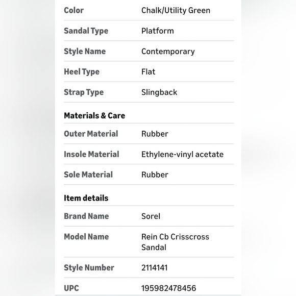 Sorel Full Grain Leather Crisscross Sandal Chalk Utility Green Size 7 - Picture 8 of 11